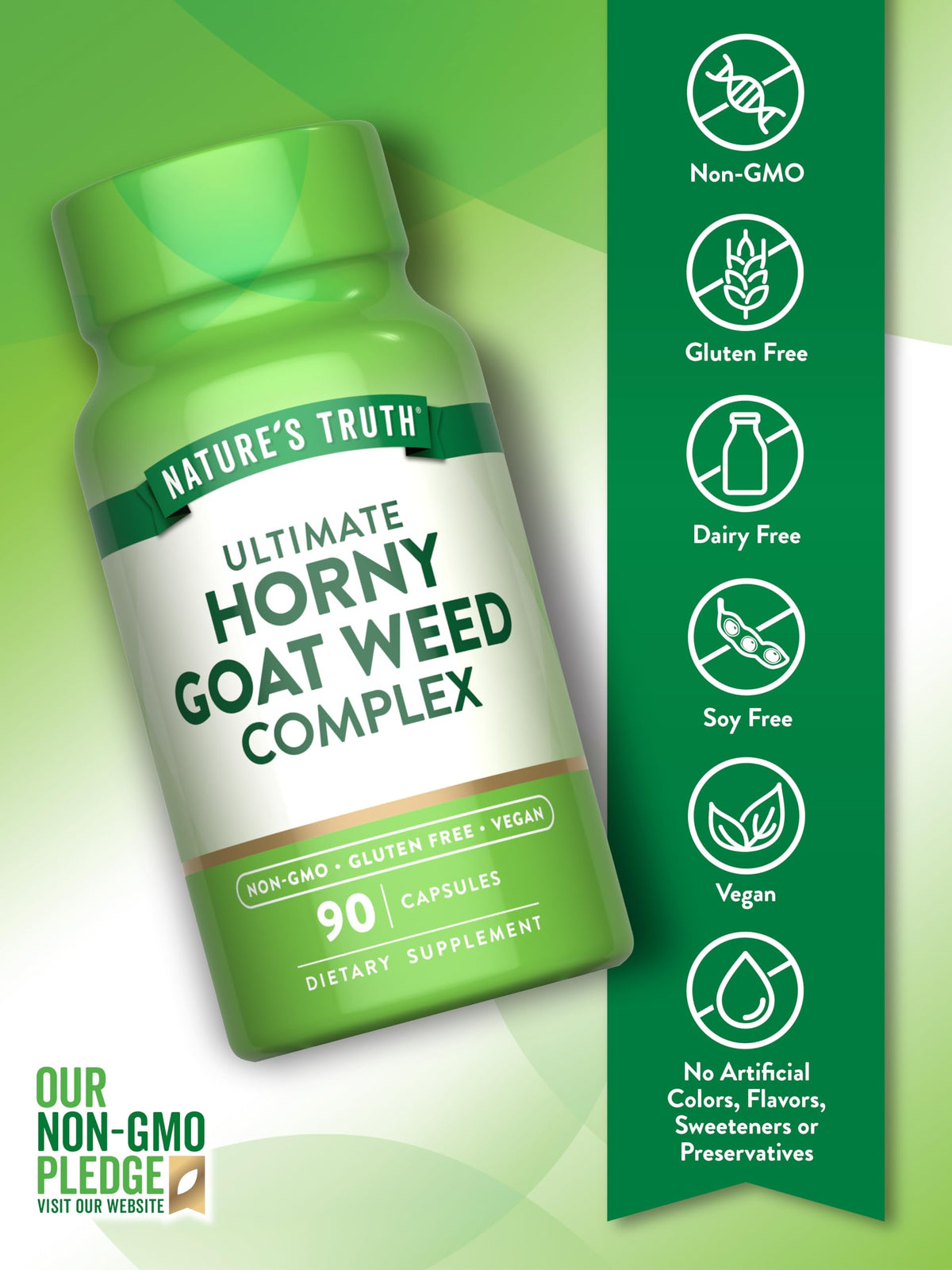 Nature's Truth Complex Horny Goat Weed 90 capsules sur une table