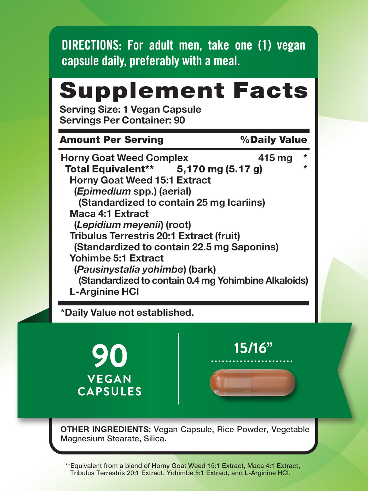 Nature's Truth Complex Horny Goat Weed capsules avec étiquette