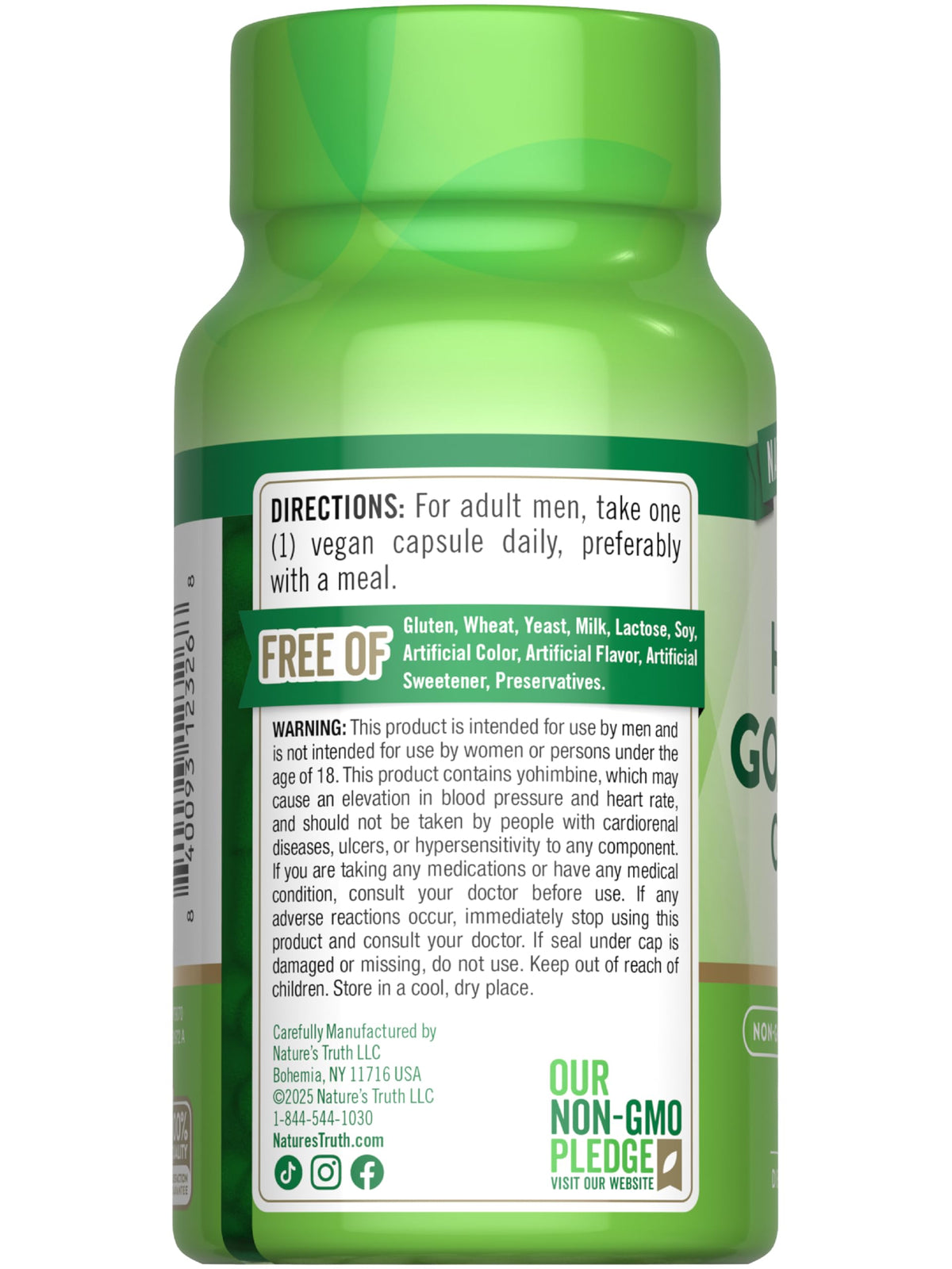 Nature's Truth Complex Horny Goat Weed capsules dans la main