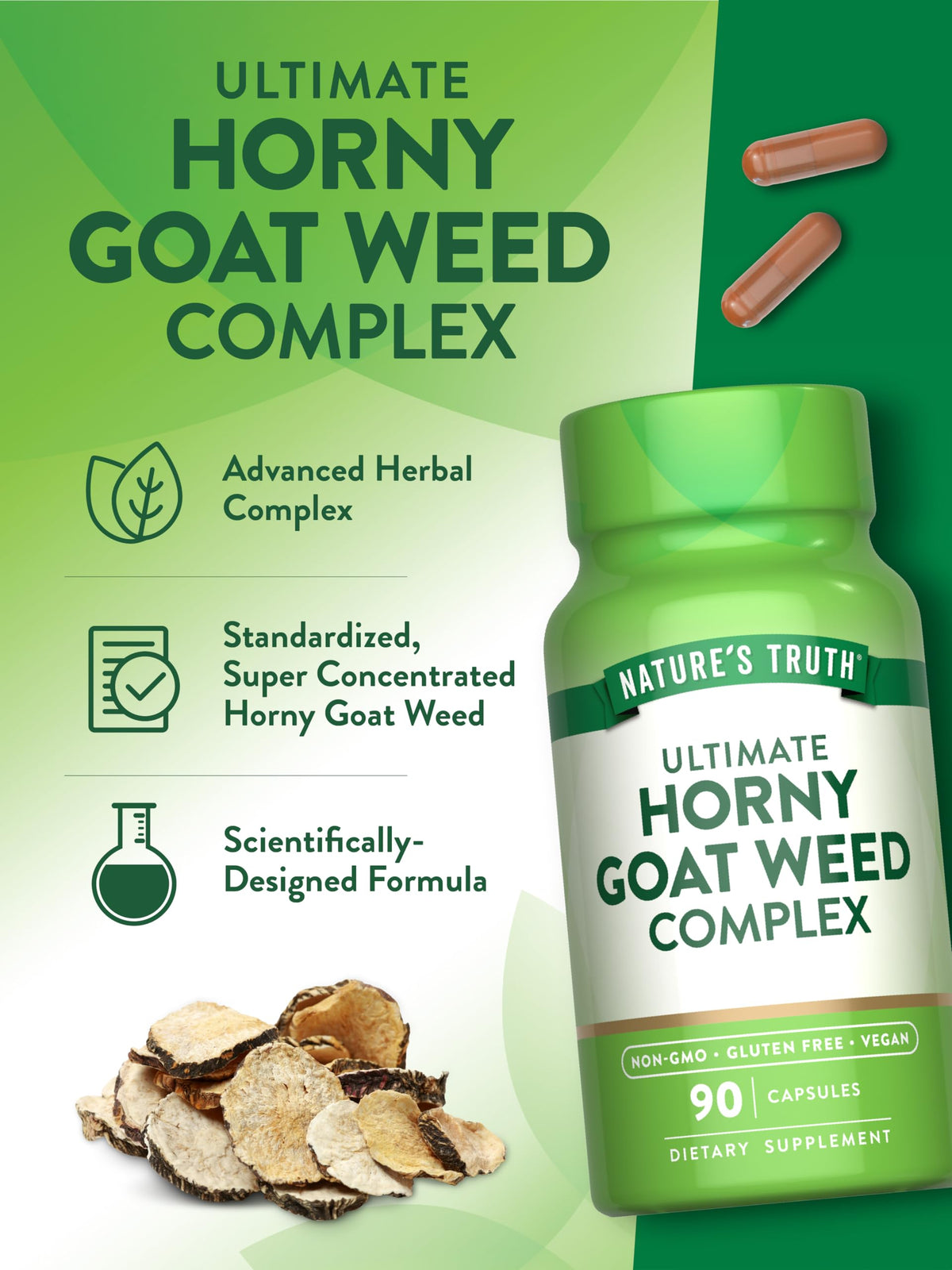 Nature's Truth Complex Horny Goat Weed ingrédients principaux