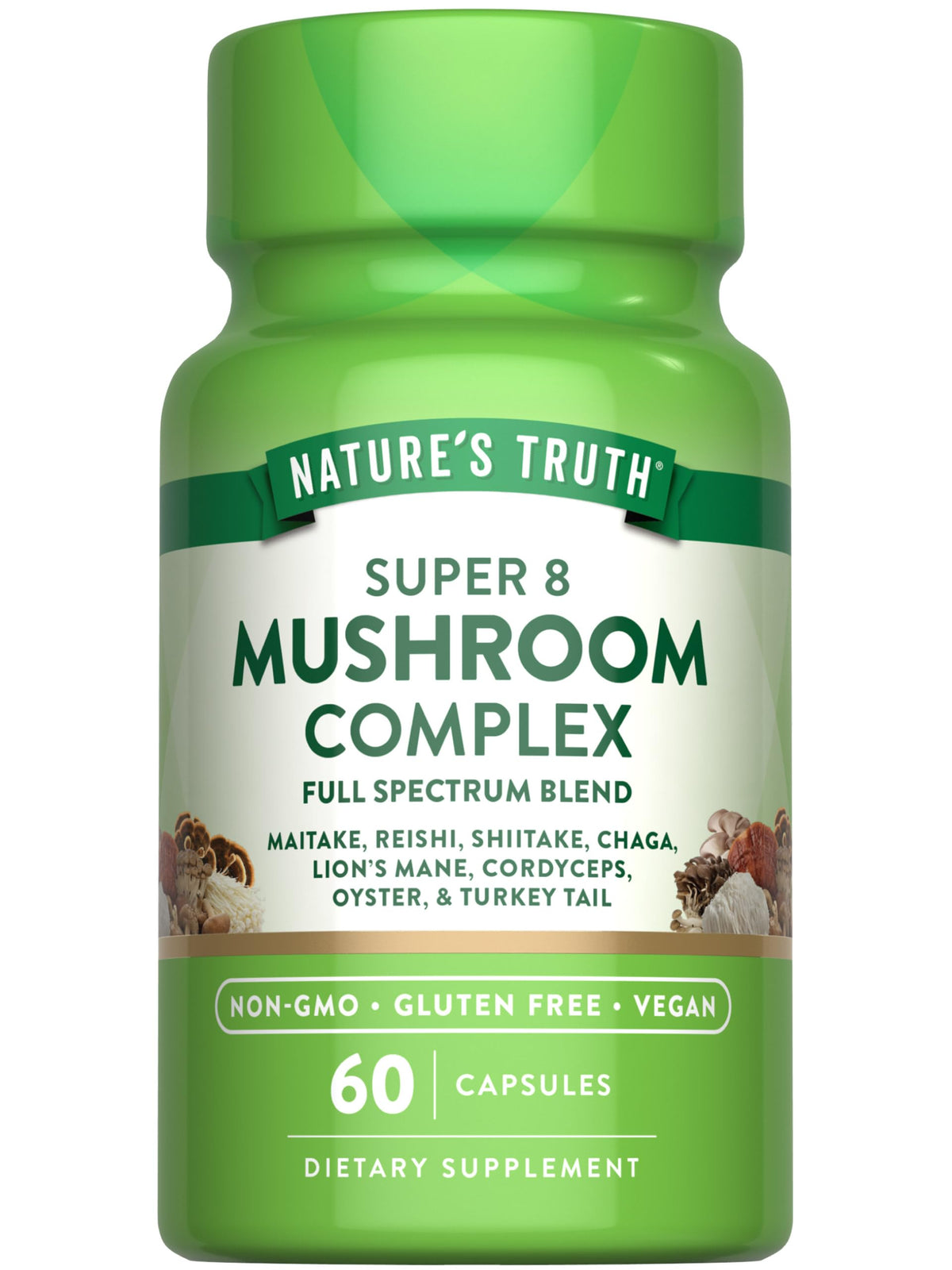 Nature's Truth Complexe de Champignons 60 Capsules, vue de face