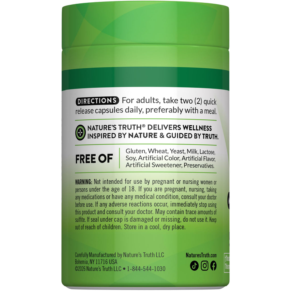 Nature's Truth Complexe NAD+ 1 000 mg capsules à côté d'un carnet