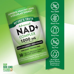 Nature's Truth Complexe NAD+ 1 000 mg étiquette des ingrédients