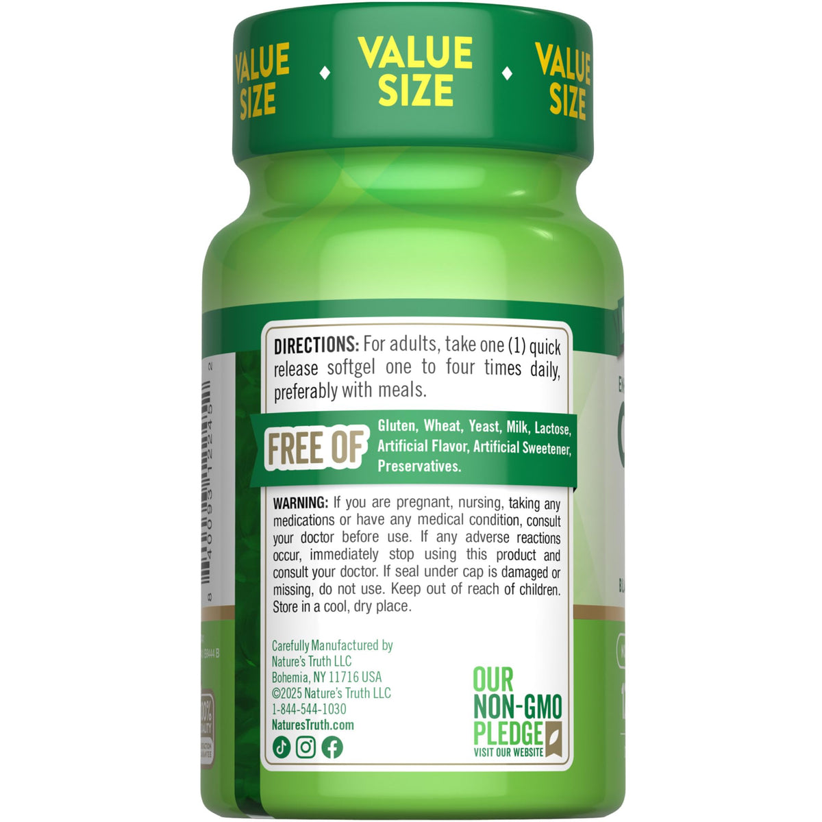 Nature's Truth CoQ10 100mg, mise en scène avec d'autres compléments