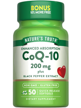 Nature's Truth CoQ10 200mg gélules boîte vue de face