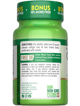 Nature's Truth CoQ10 gélules avec ingrédients naturels