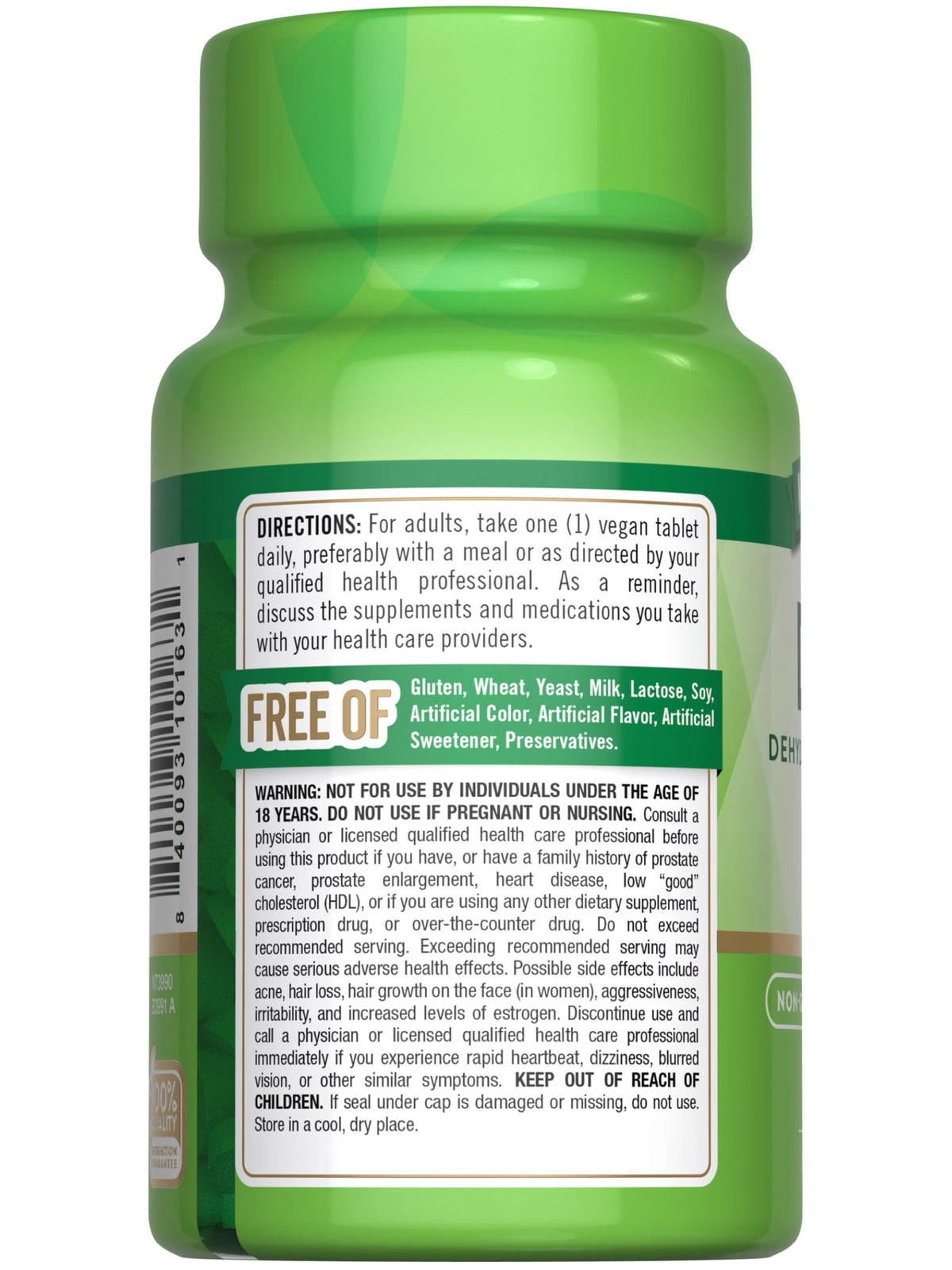 Nature's Truth DHEA 25mg comprimés avec d'autres compléments