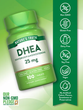 Nature's Truth DHEA 25mg comprimés vue de côté