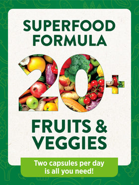 Nature's Truth Fruits et Légumes capsules sur fond blanc