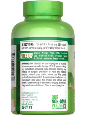 Nature's Truth Ginkgo Biloba 120mg, capsules dans un verre