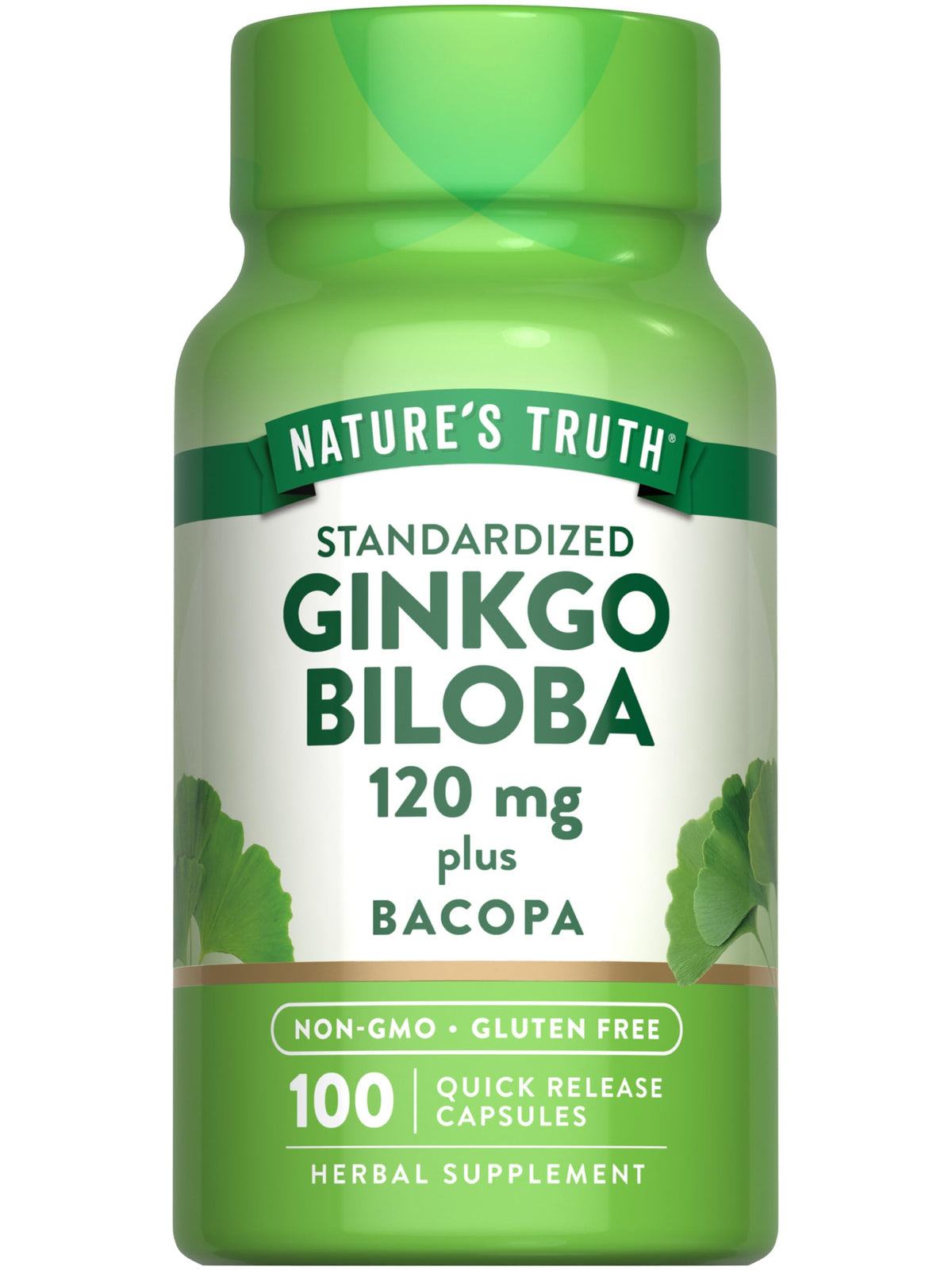 Nature's Truth Ginkgo Biloba 120mg gélules vue de face