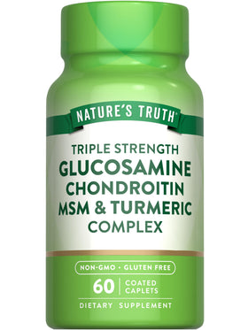 Nature's Truth Glucosamine Chondroitin MSM 60 comprimés face