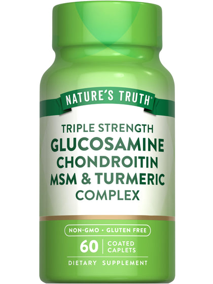 Nature's Truth Glucosamine Chondroitin MSM 60 comprimés face