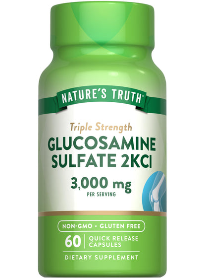 Nature's Truth Glucosamine Sulfate 3000mg Capsules packaging front view