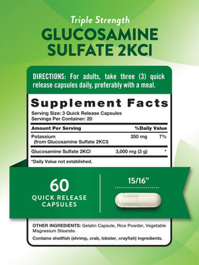 Nature's Truth Glucosamine Sulfate 3000mg Capsules side view