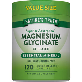 Nature's Truth Glycinate de Magnésium 200 mg 120 Capsules - vue de face