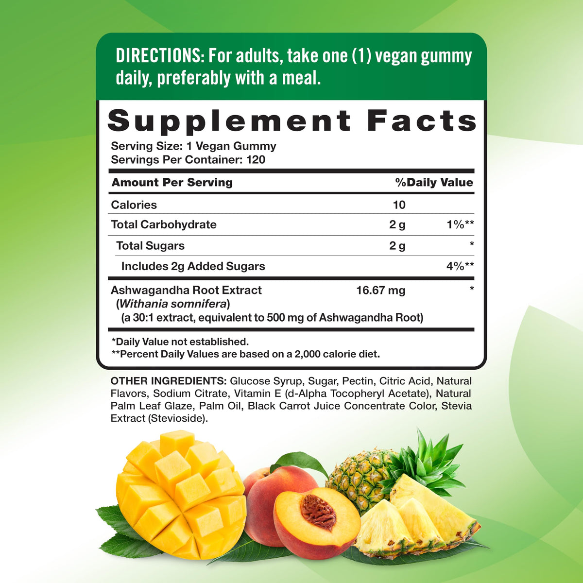Nature's Truth gummies Ashwagandha 120 pièces emballage