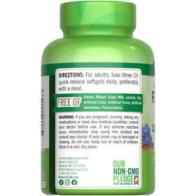 Nature's Truth Huile de Graines de Lin Softgels 90 Capsules gélules à l'extérieur