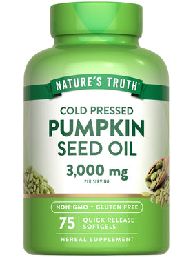 Nature's Truth Huile de Pépin de Citrouille 3000mg gélules molles avant