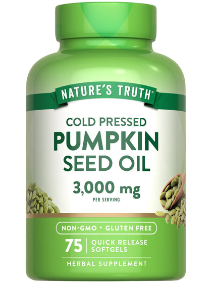 Nature's Truth Huile de Pépin de Citrouille 3000mg gélules molles avant