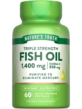 Nature's Truth huile de poisson 1400 mg avec 850 mg Omega-3 vue avant