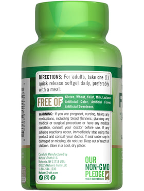 Nature's Truth huile de poisson 1400 mg en situation dans une cuisine