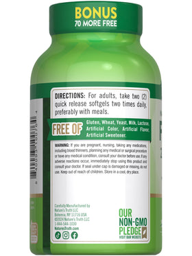 Nature's Truth Huile de Poisson 2000 mg, vue latérale