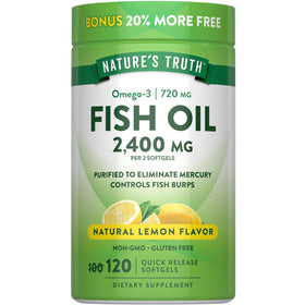 Nature's Truth Huile de Poisson 2400mg 120 gélules, vue avant