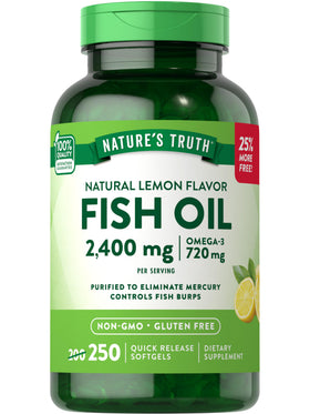 Nature's Truth Huile de Poisson 2400mg gélules citron naturel
