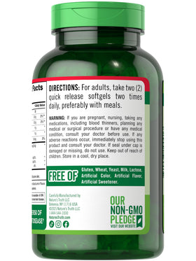 Nature's Truth Huile de Poisson 250 gélules côté emballage