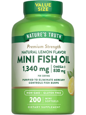 Nature's Truth Huile de Poisson Omega 3 1340 mg bouteille vue de face