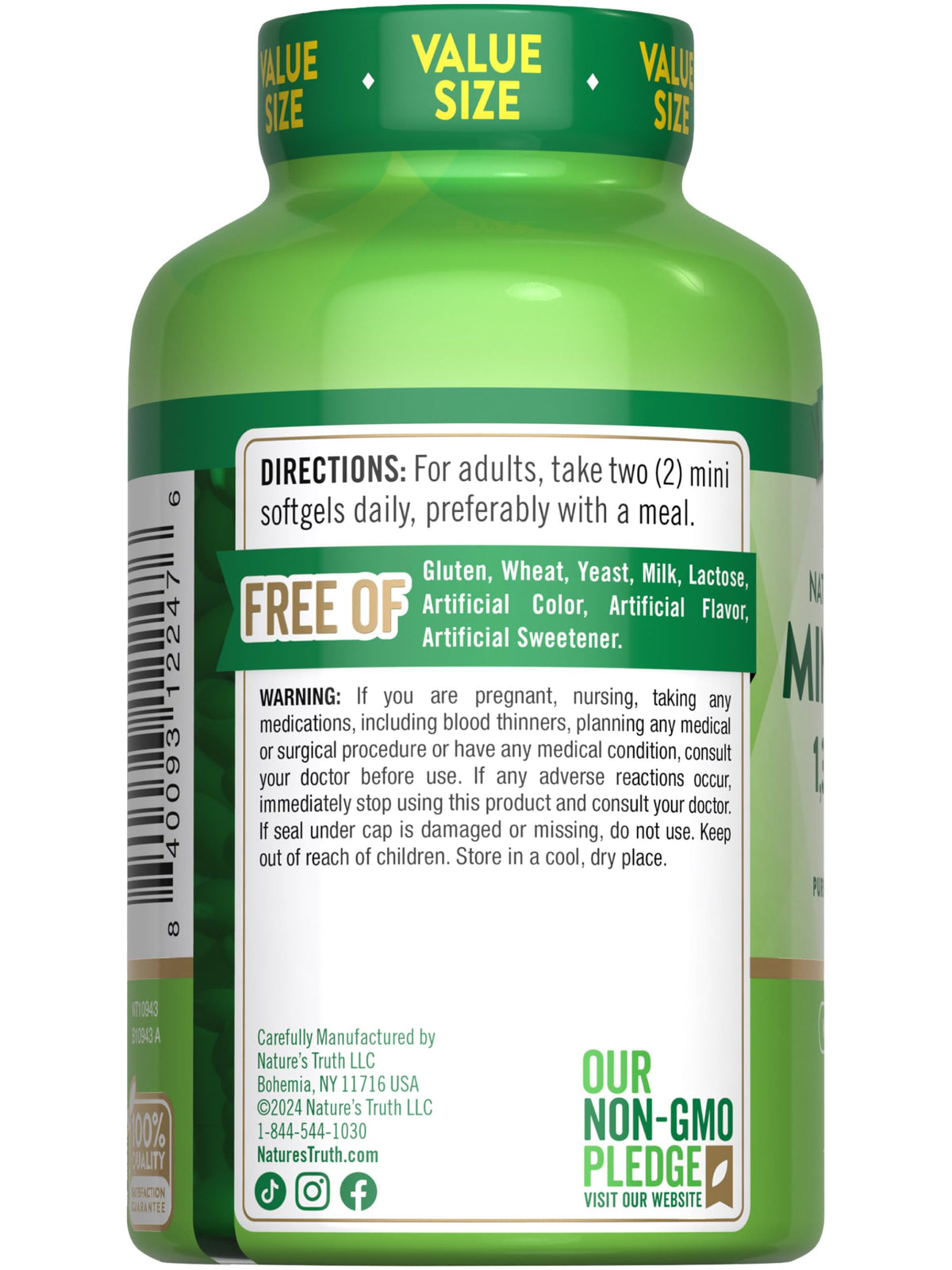 Nature's Truth Huile de Poisson Omega 3 1340 mg en contexte de bien-être