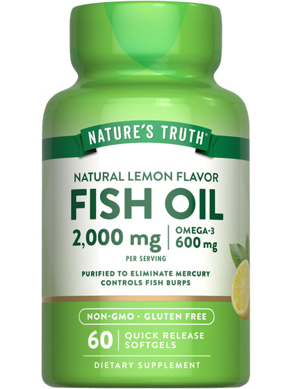 Nature's Truth Huile de Poisson Omega 3 2000mg gélules avant