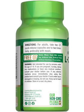 Nature's Truth L-Carnitine 1000mg capsules close-up