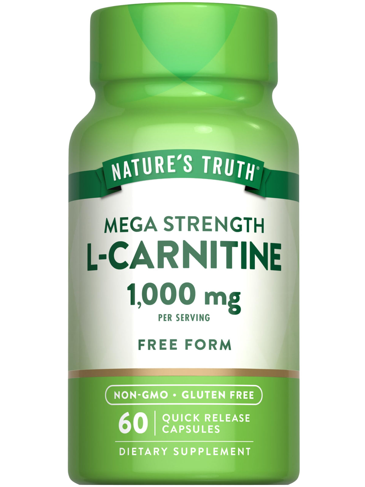 Nature's Truth L-Carnitine 1000mg capsules front view