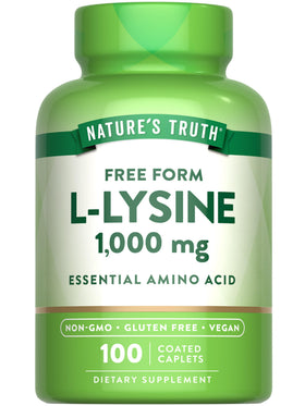 Nature's Truth L-Lysine 1000mg comprimés végétaliens, vue de face