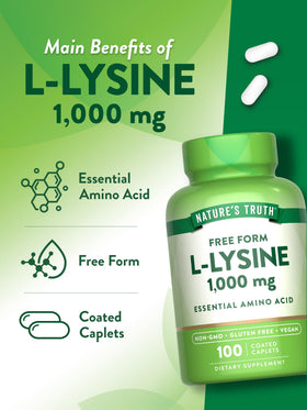 Nature's Truth L-Lysine 1000mg, dimensions de l'emballage