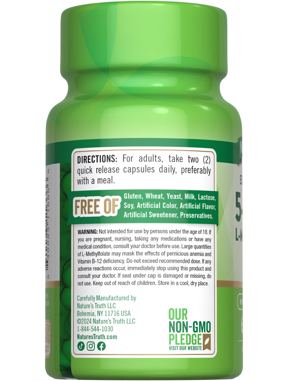 Nature's Truth L-Méthylfolate 15mg sur une étagère