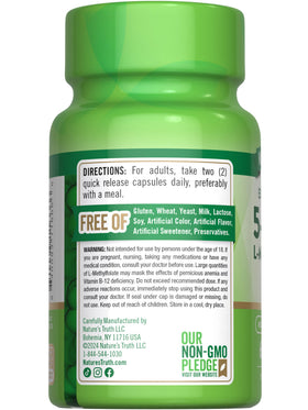 Nature's Truth L-Méthylfolate 15mg sur une étagère