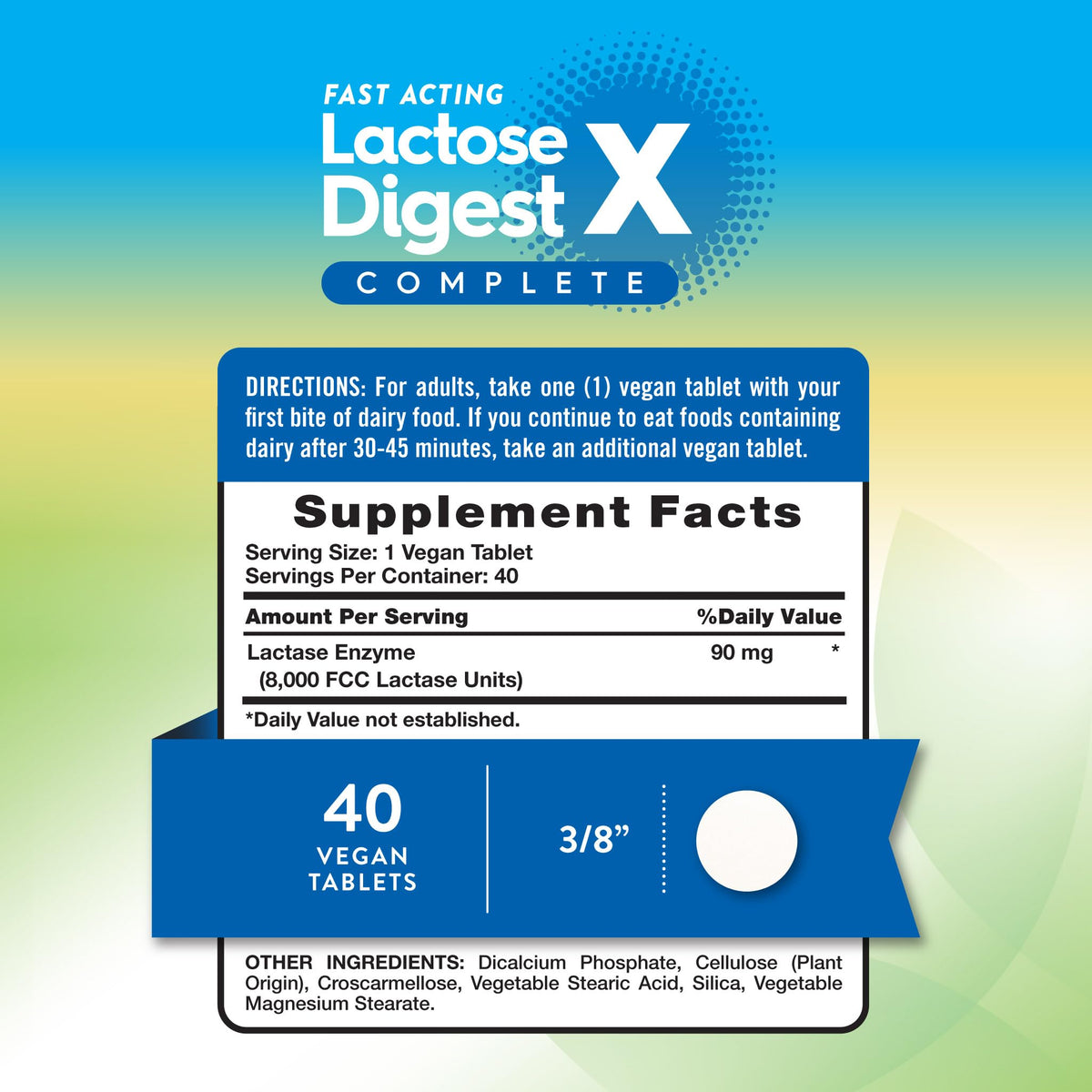 Nature's Truth Lactose daily Pills comprimés végétaliens