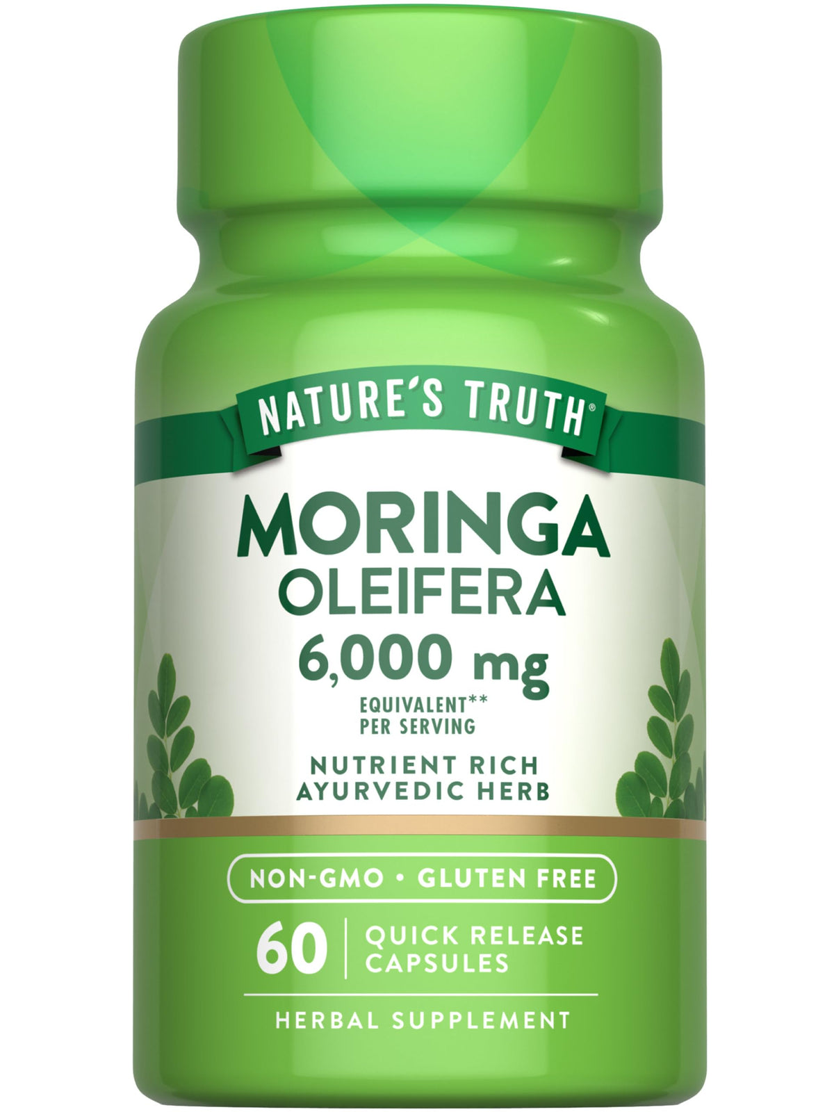 Nature's Truth Moringa Oleifera capsules front view