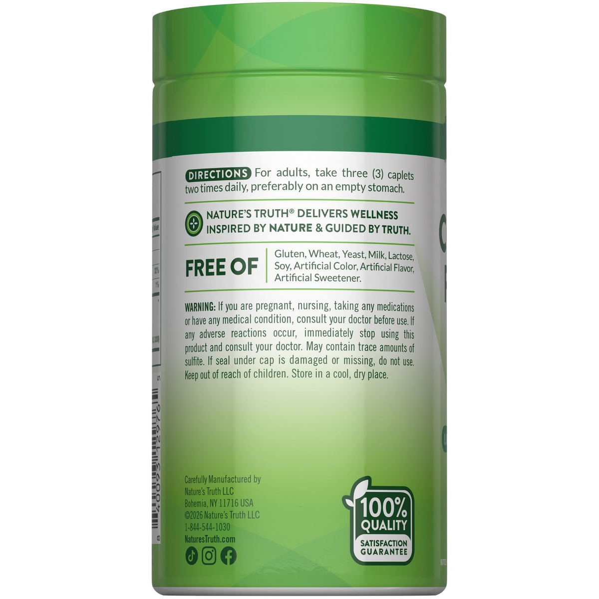 Nature's Truth Peptides de Collagène gélules 118g avec des compléments alimentaires
