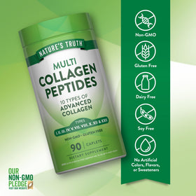 Nature's Truth Peptides de Collagène gélules 118g étiquette