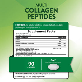 Nature's Truth Peptides de Collagène gélules 118g vue arrière