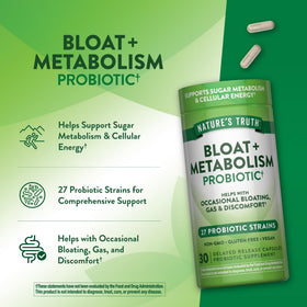 Nature's Truth Probiotique 27 Souches 41g avec étiquette