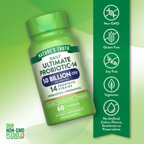 Nature's Truth Probiotique 50 Milliards CFU côté