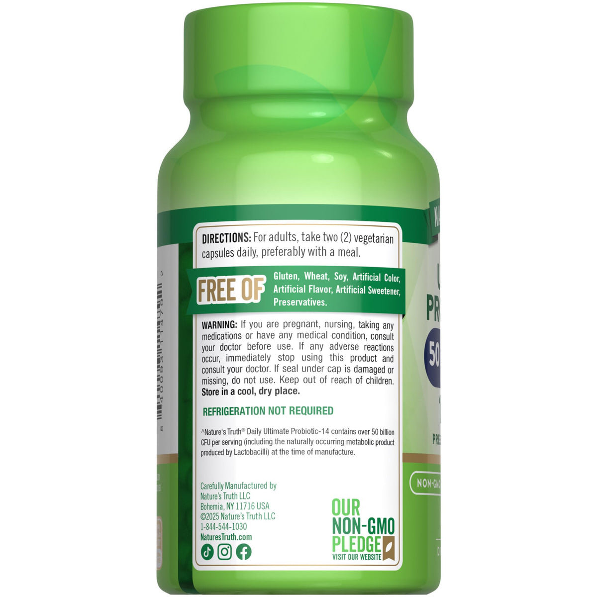 Nature's Truth Probiotique 50 Milliards CFU et sa boîte
