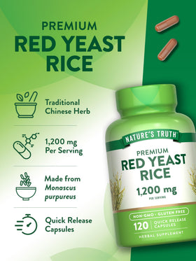 Nature's Truth Riz Rouge 1200 mg étiquette détail