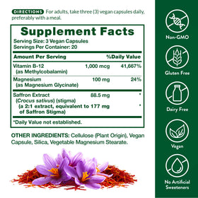 Nature's Truth Saffron Capsules boîte avec étiquette