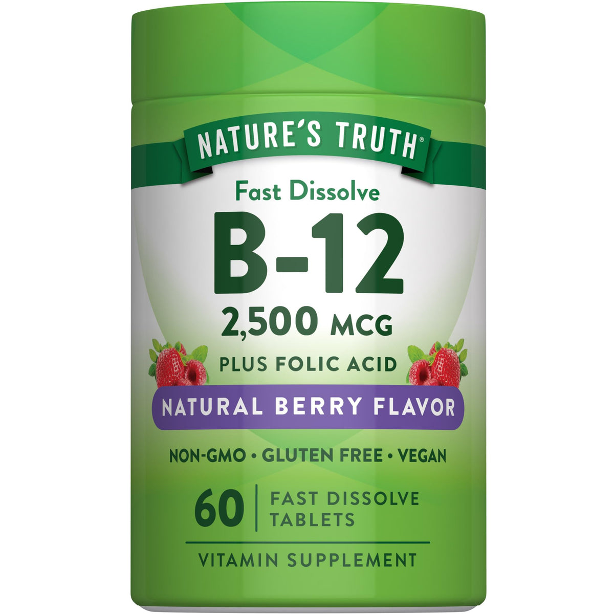 Nature's Truth Vitamine B12 2500 mcg boîte vue de face
